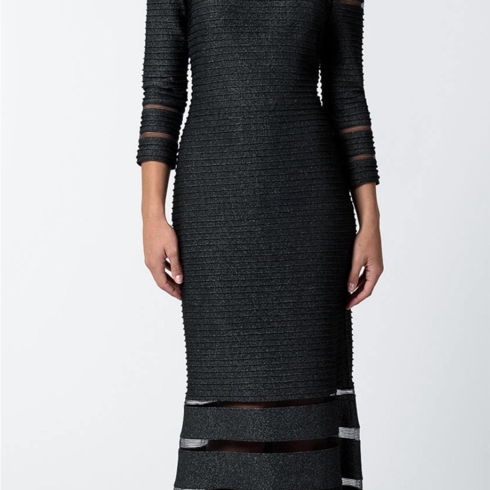 Tadashi Shoji Navy Elegant Evening Dress